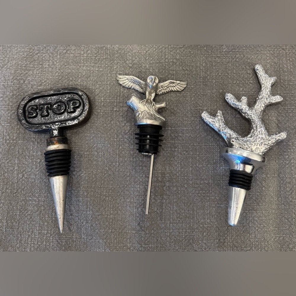 Set of three Wine Bottle Stoppers